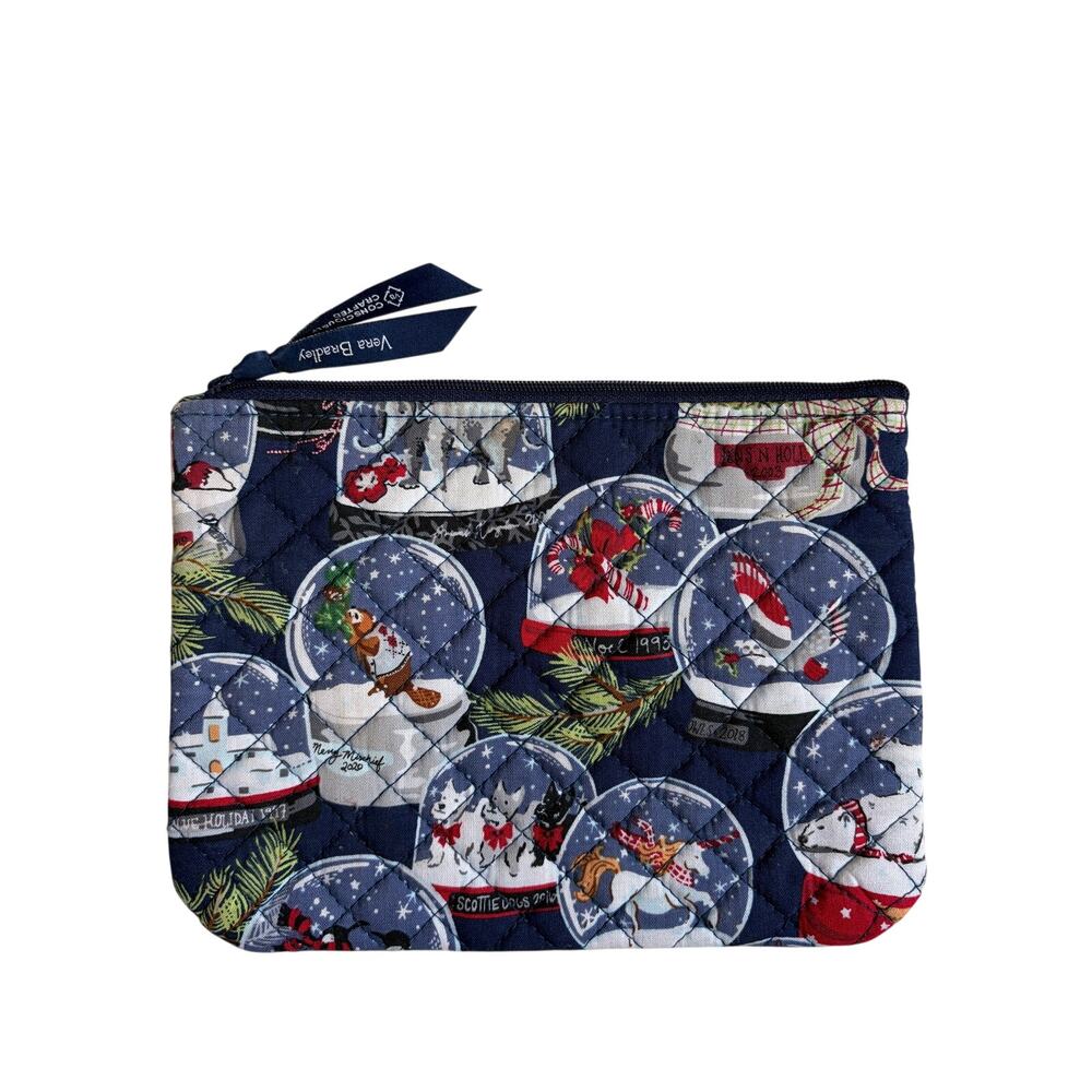 Vera Bradley Snowglobe Cosmetic Pouch (Navy)